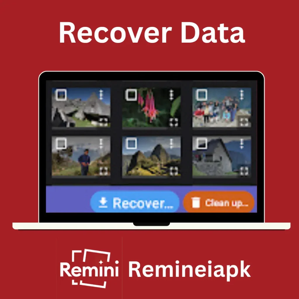 Remini for pc recovery feature