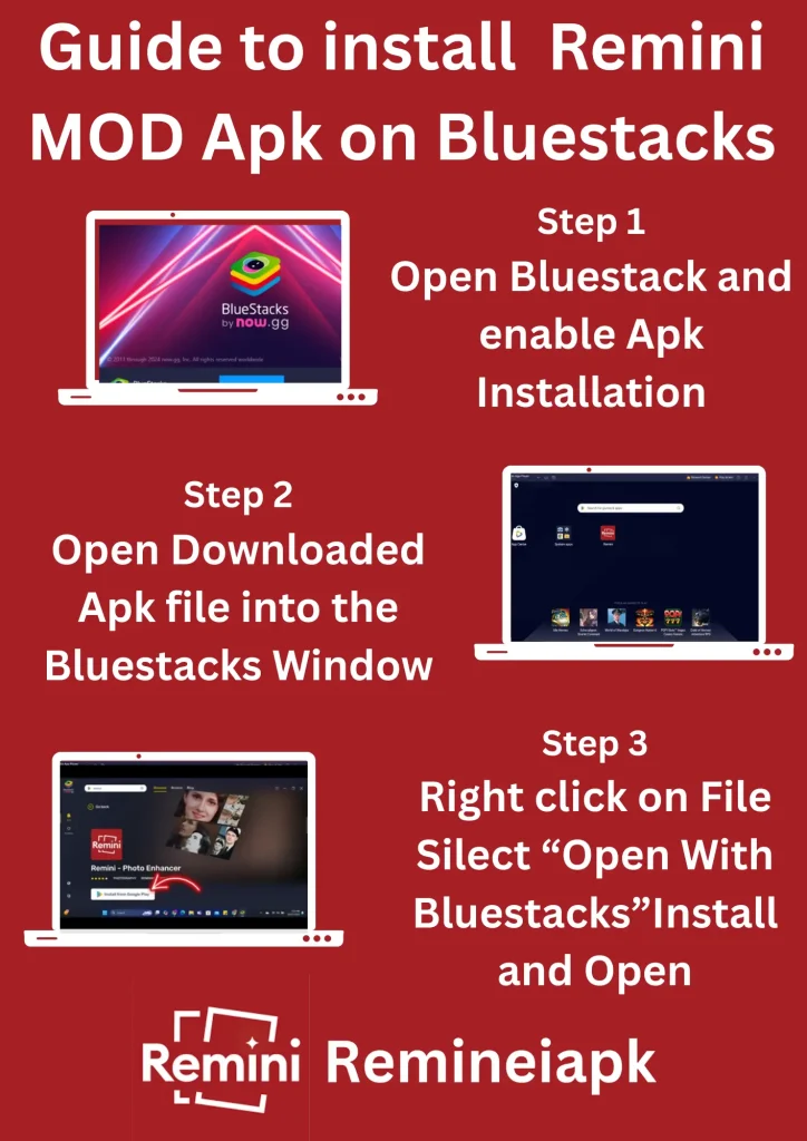 Download Steps in the form of an image remini for pc